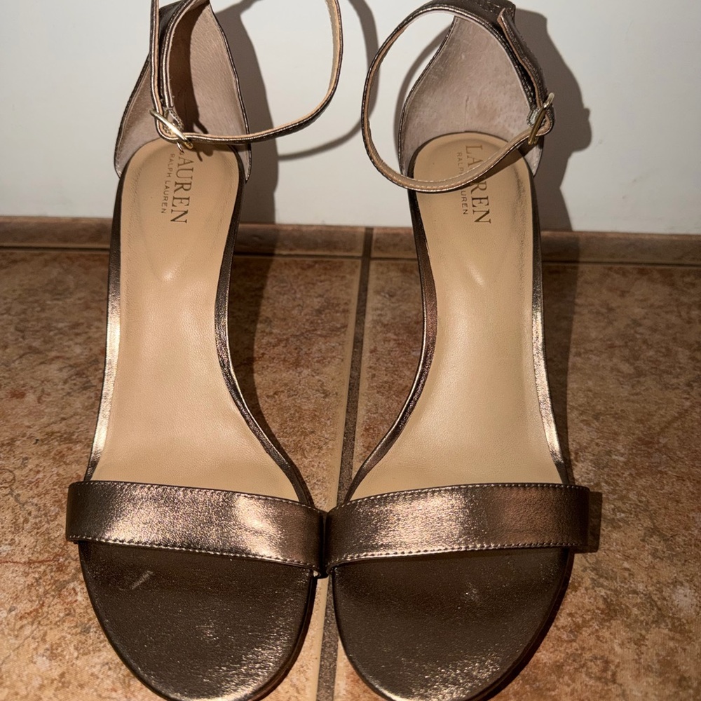 Lauren Ralph Lauren Metallic Bronze Heels